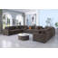 Modern Upholstered Cloud Modular Corner Sectional Sofa With Two Consoles-584903618