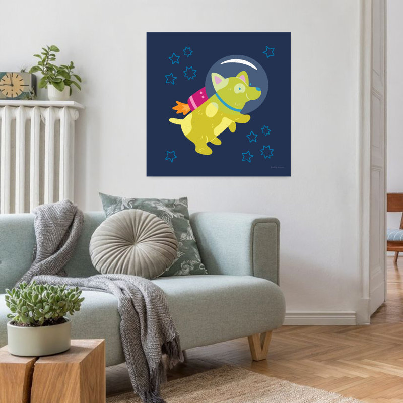 Art contemporain Tails V avec animaux, H 32 po x l 32 po