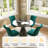 Magallanes 4-Person Round Table Velvet Chairs Dining Set-1052150493-1052150507-1052150488