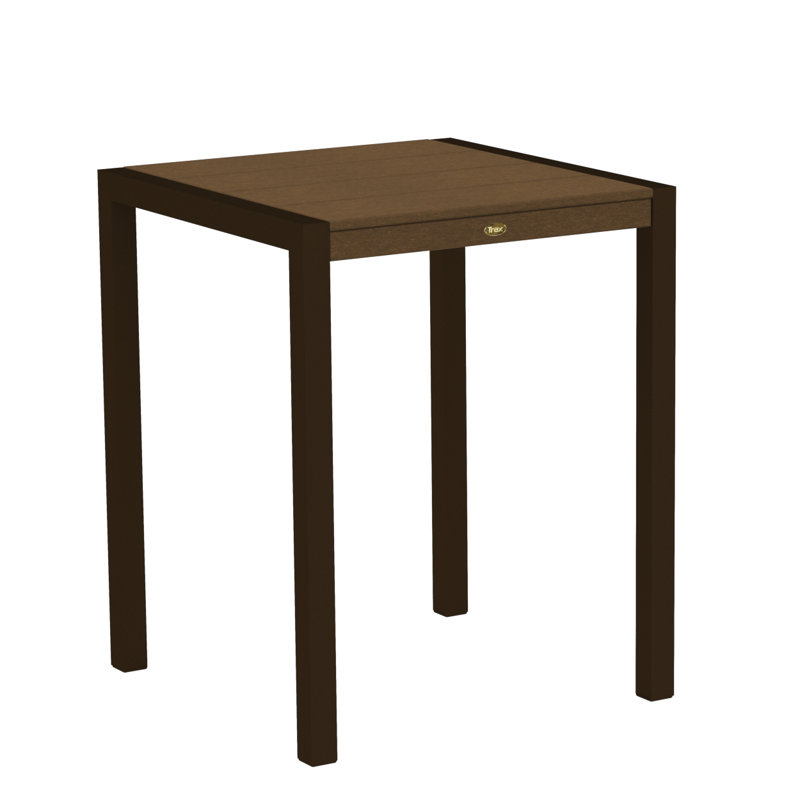 Table de comptoir de ville Trex, Bronze texturé / Cabane, 30 po x 30 po