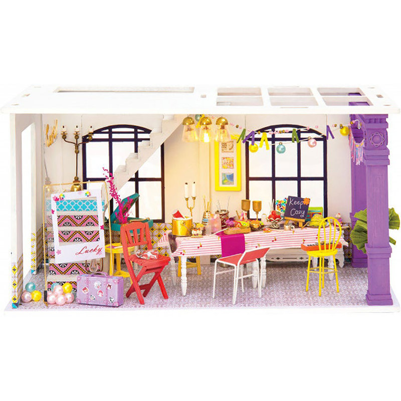 Bricolage 3D Mini House: casse-tête miniature de fête