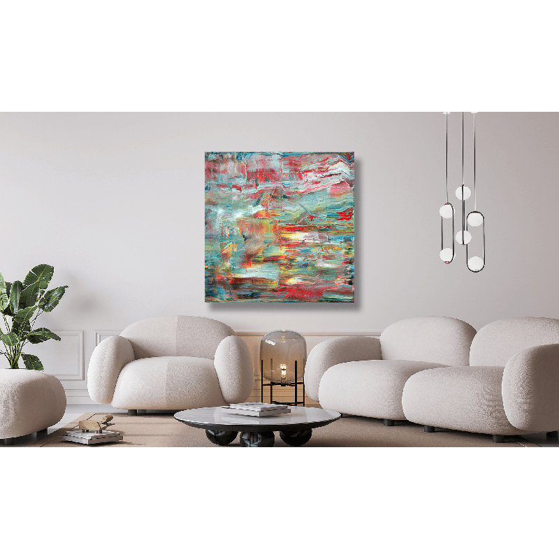 Doughnut - Artist Enhanced Canvas Print, White Framed Canvas, 48" H x 48" W x 1.5" D