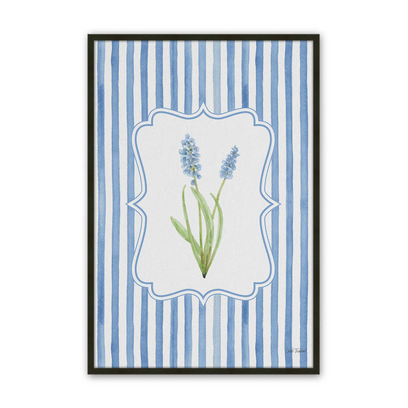 Reproduction « Spring Cartouche II » de Leslie Trimbach, Noir, H 24 po x l 18 po