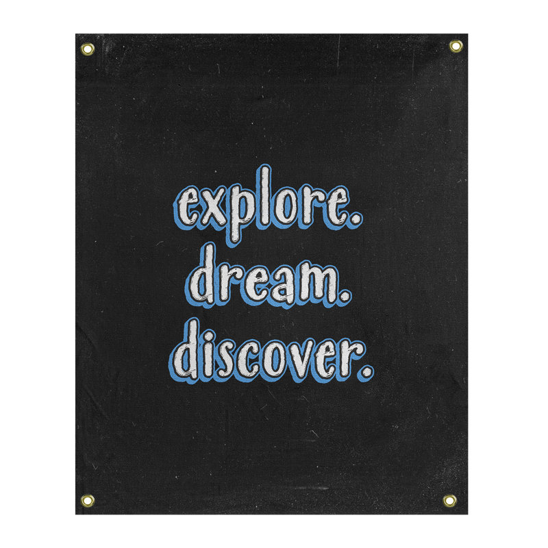 Tapisserie tableau noir en polyester discover rêve, H 80 po x l 59 po, Bleu