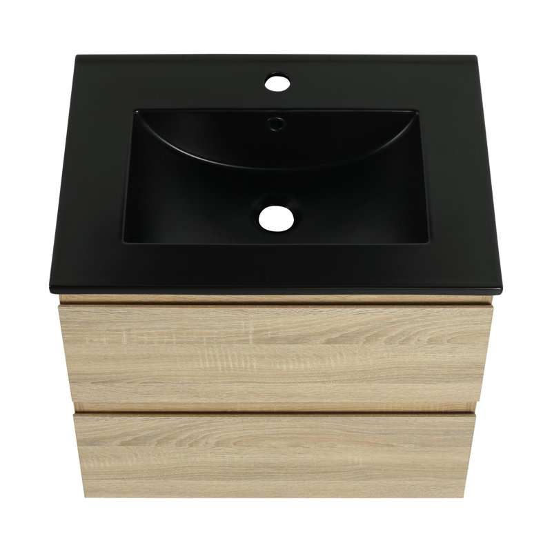 Meuble-lavabo avec comptoir Alexisrose, Chêne clair