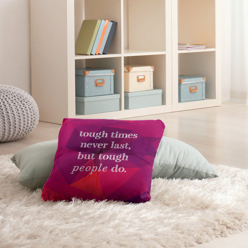 Coussin intérieur/extérieur robuste times, H 26 po x l 26 po, Rubellite