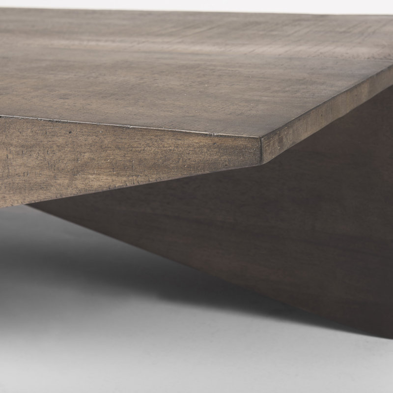 West Solid Wood Coffee Table, Light Brown