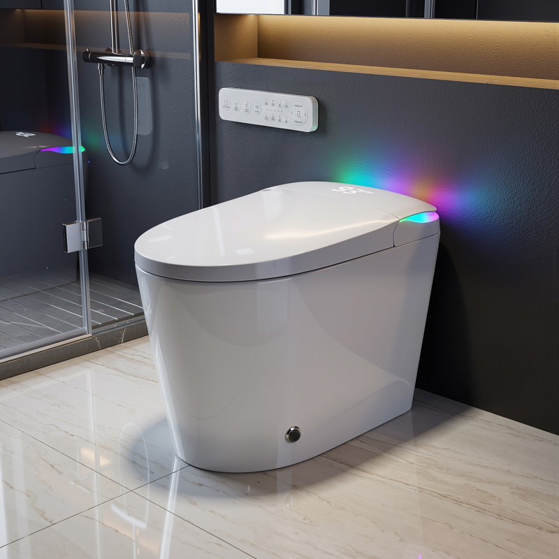 Smart Toilet With Instant Hot Water, Self-Cleaning Nozzle, And Remote