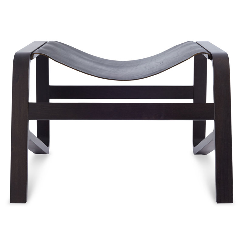 Toro Ottoman, Night Genuine Leather, Black