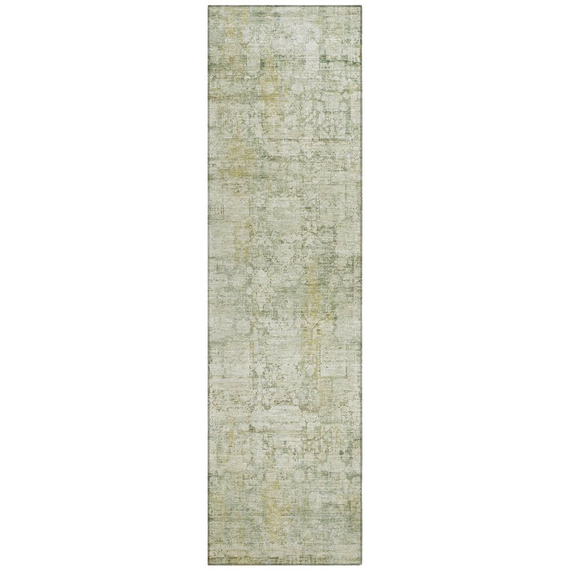 Machine Washable Indoor/Outdoor Xhevrie Beige Rug, Runner 2'3" x 7'6"