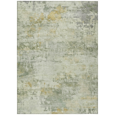 Machine Washable Indoor/Outdoor Mainor ACN2371 Abstract Rug