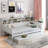 Multifunctional Wooden Daybed With Storage Shelves, Study Desk And Trundle-1583809758-1583809757