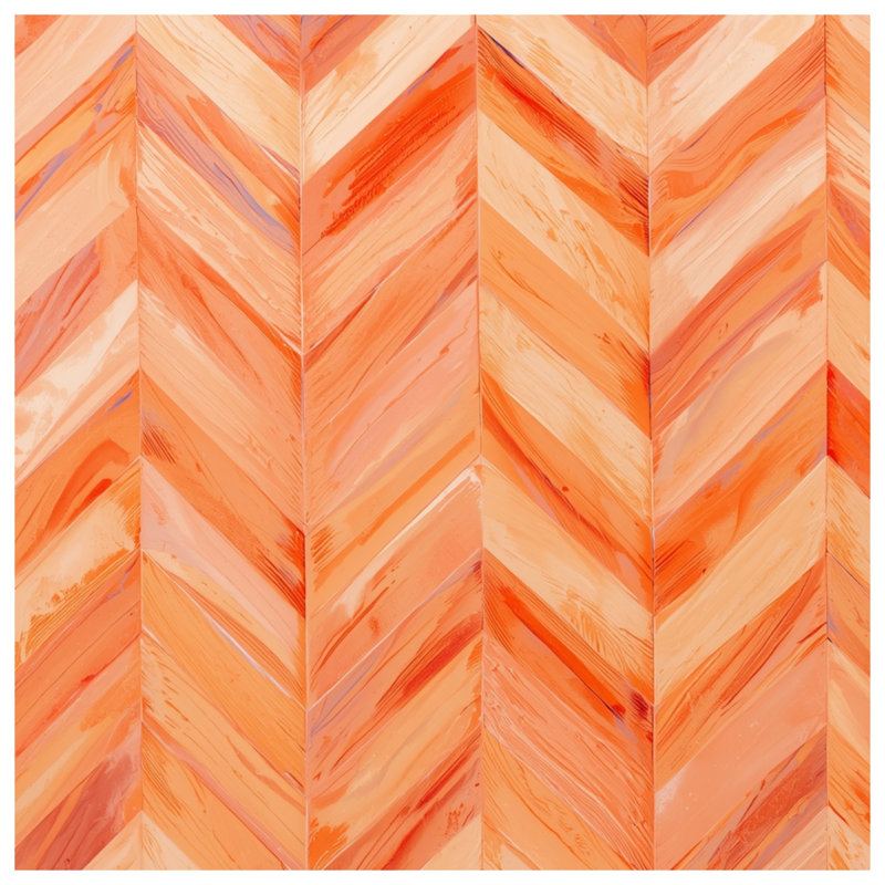Couvertures à motif de chevrons orange, L 60 po x H 80 po
