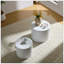 Ensemble de tables gigognes 2 pièces, ensemble de tables basses en panneau de fibres à densité moyenne, blanc