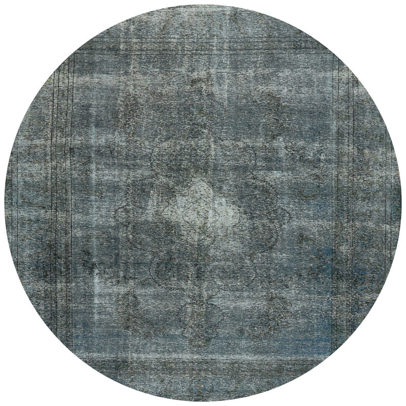 Tapis oriental gris Howlett, Rond 3 pi
