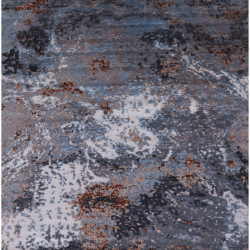 Abstract Indoor Rug, Square 4'