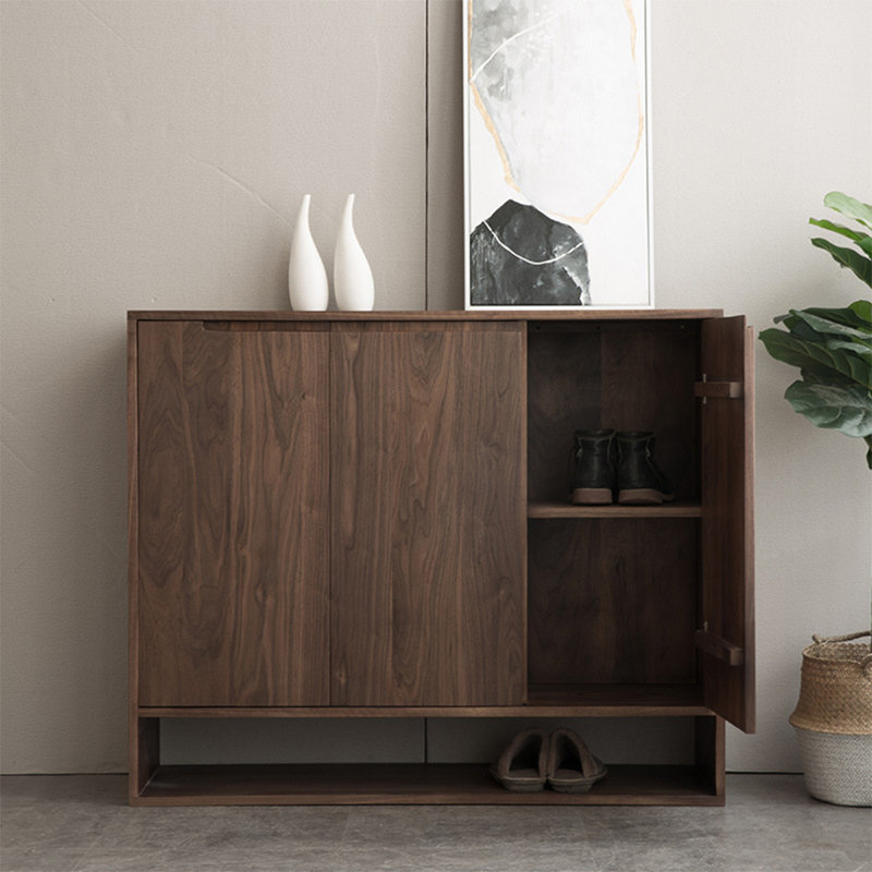 Armoire de rangement pour chaussures en noyer