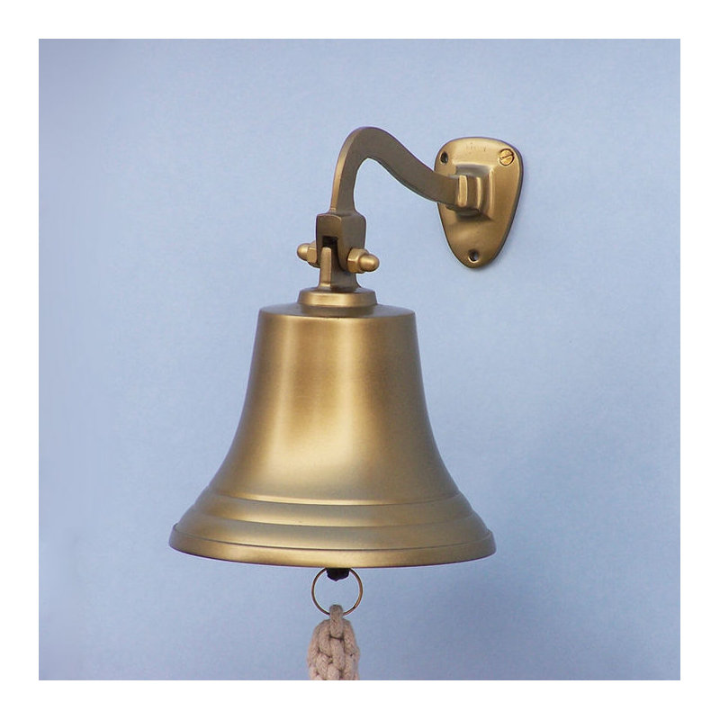 Décoration murale cloche de bateau suspendue, H 11 po x l 7 po x P 7 po