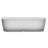 60" Wide Solid Surface Minimalist Vanity Countertop in White – Modern Bathroom Vanity Top for Vessel Sinks