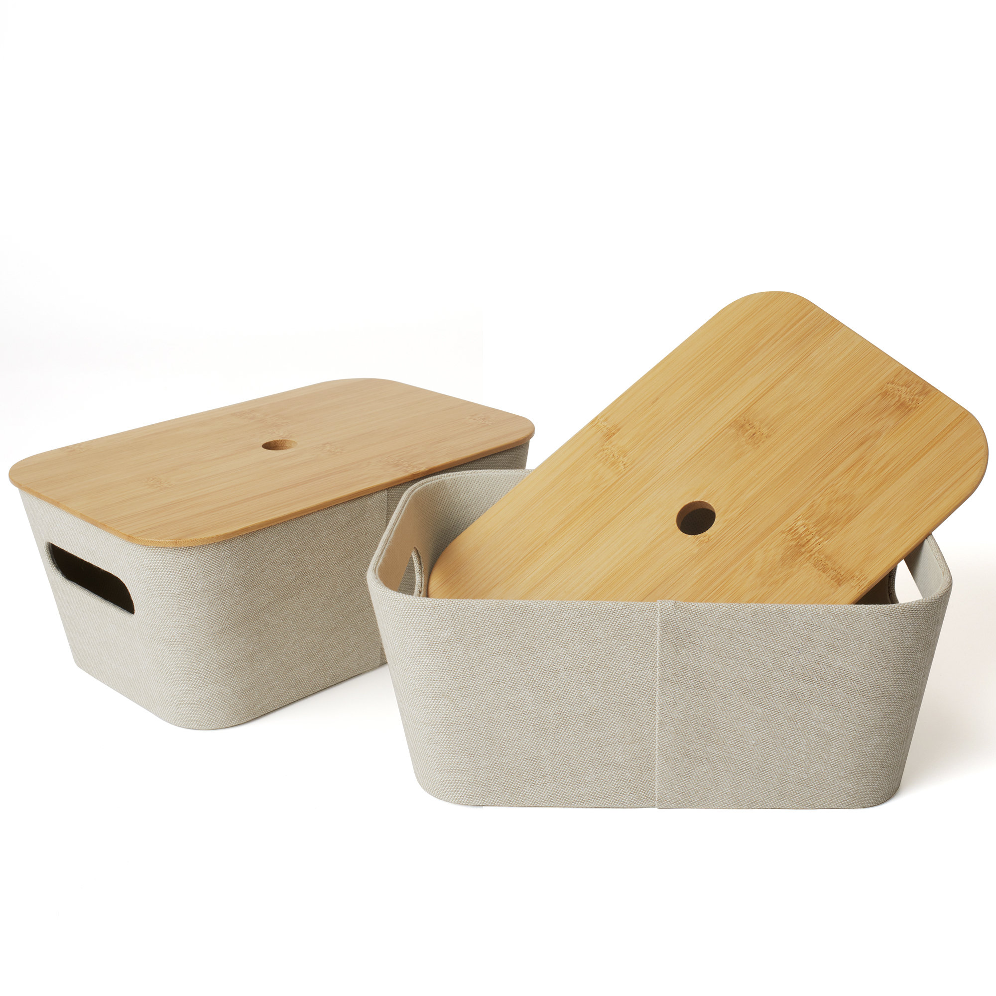 Urban Decorative Bin - Set of 2, Belge