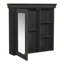 Armoire à pharmacie de salle de bain avec miroir, organisateur de rangement mural, armoire noire au-dessus de la toilette-60555648