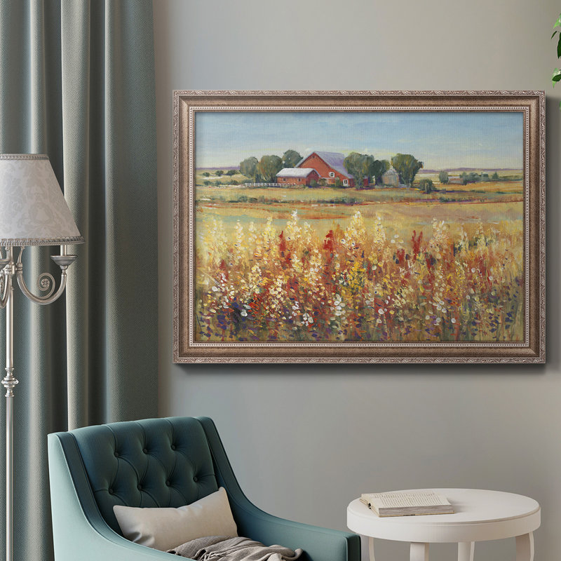 Country View I - Peinture sur toile encadrée, H 18 po x l 27 po x P 2,5 po