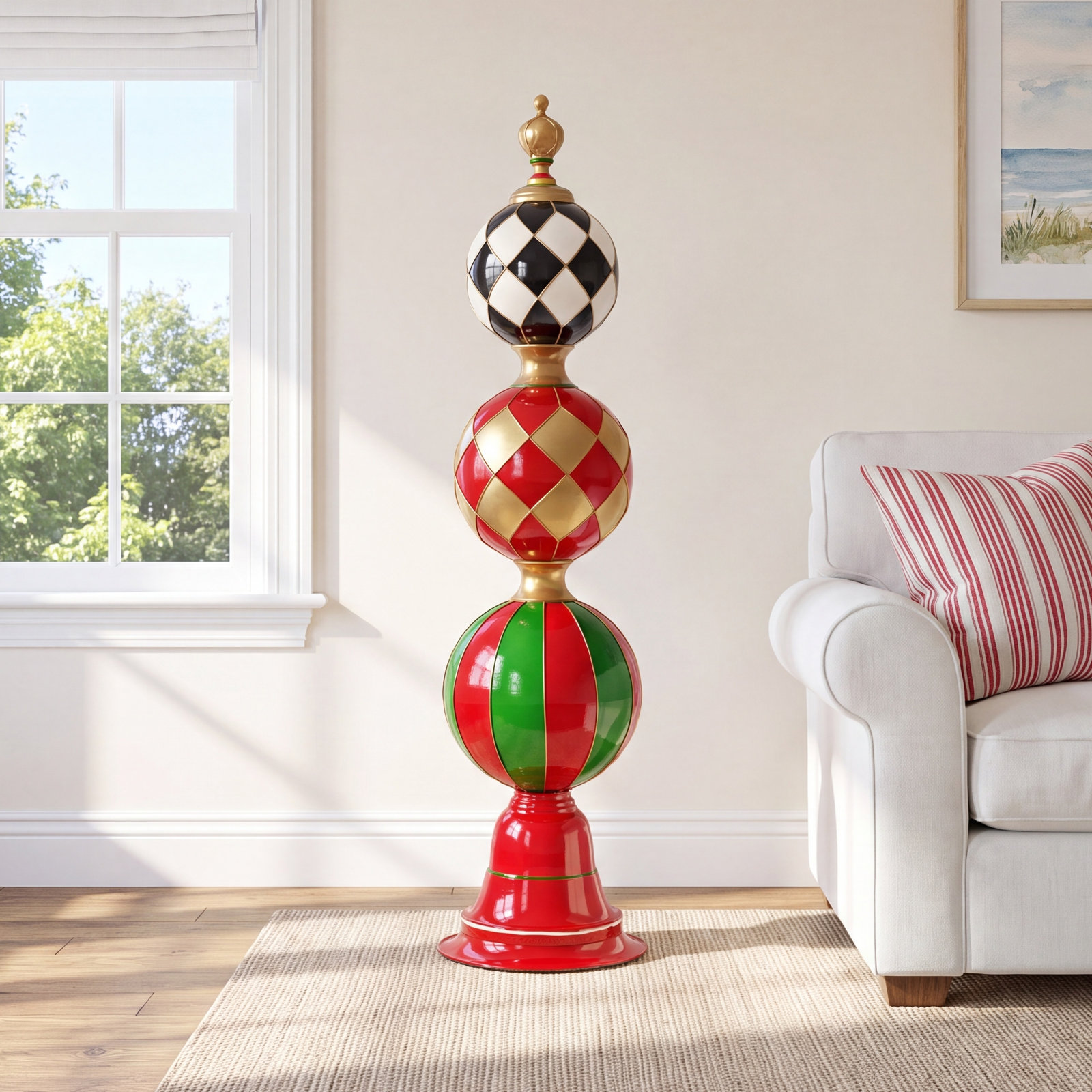 Diamond Print Iron Ornament Display Tower
