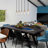 41.7" W 5-Light Dimmable Linear Kitchen Island Pendant With Teardrop Glass Shade