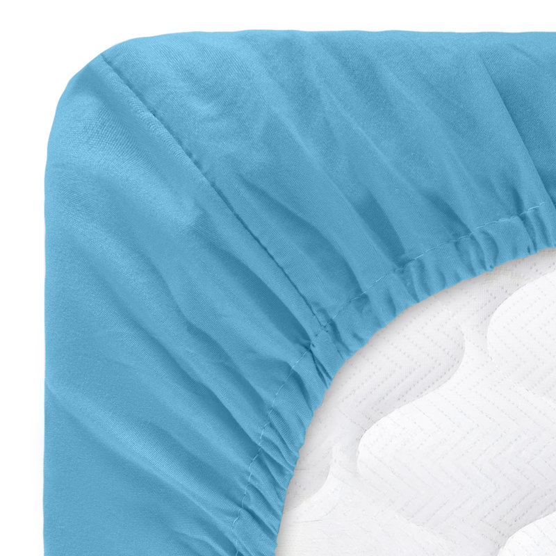 Series 1200 Brushed Microfiber Sheet Set - Wrinkle, Stain & Fade Resistant Bed Linens & Pillowcases, Blue
