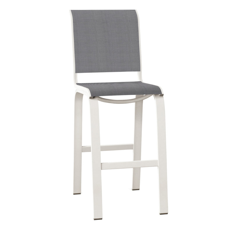Tabouret de bar 29,5 po Holna, Titane Sunbrella®, Neige texturée