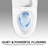One Ceramic Toilet, 1.1/1.6 Flushing, 15.55 In Comfort Height, White, Soft Close Seat, And Approved White &