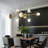 8-light Nodes Linear Chandelier In Polished Brass-1236006872