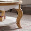 Table basse ronde en bois avec tablette