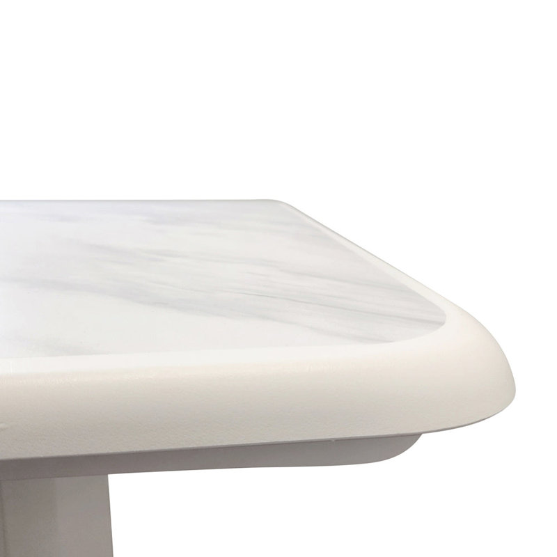 Grosfillex Aquaba 32" Folding Square Table, White