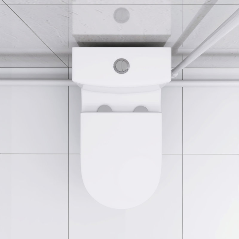 Upflush Toilet For Basement, 600W Macerating Toilet System With Powerful Dual Flush, Elongated 17.25 ADA Comfort, Soft-Close Seat, 3 Water Inlets Connect To Sink, Shower, White