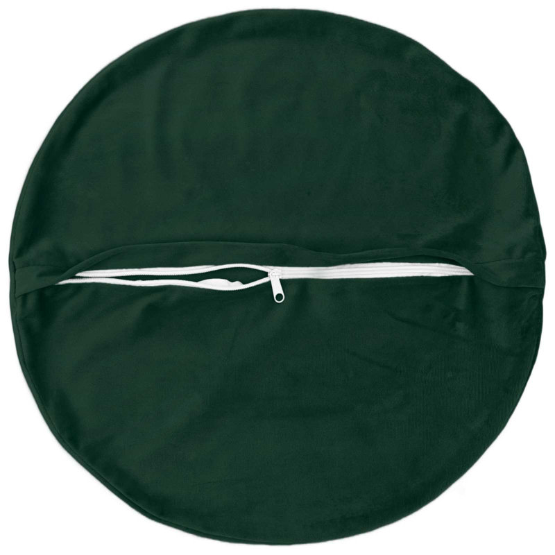 Dark Grey Cushion, Round 30cm, Dark Green