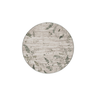 Machine Washable Beige Area Rug