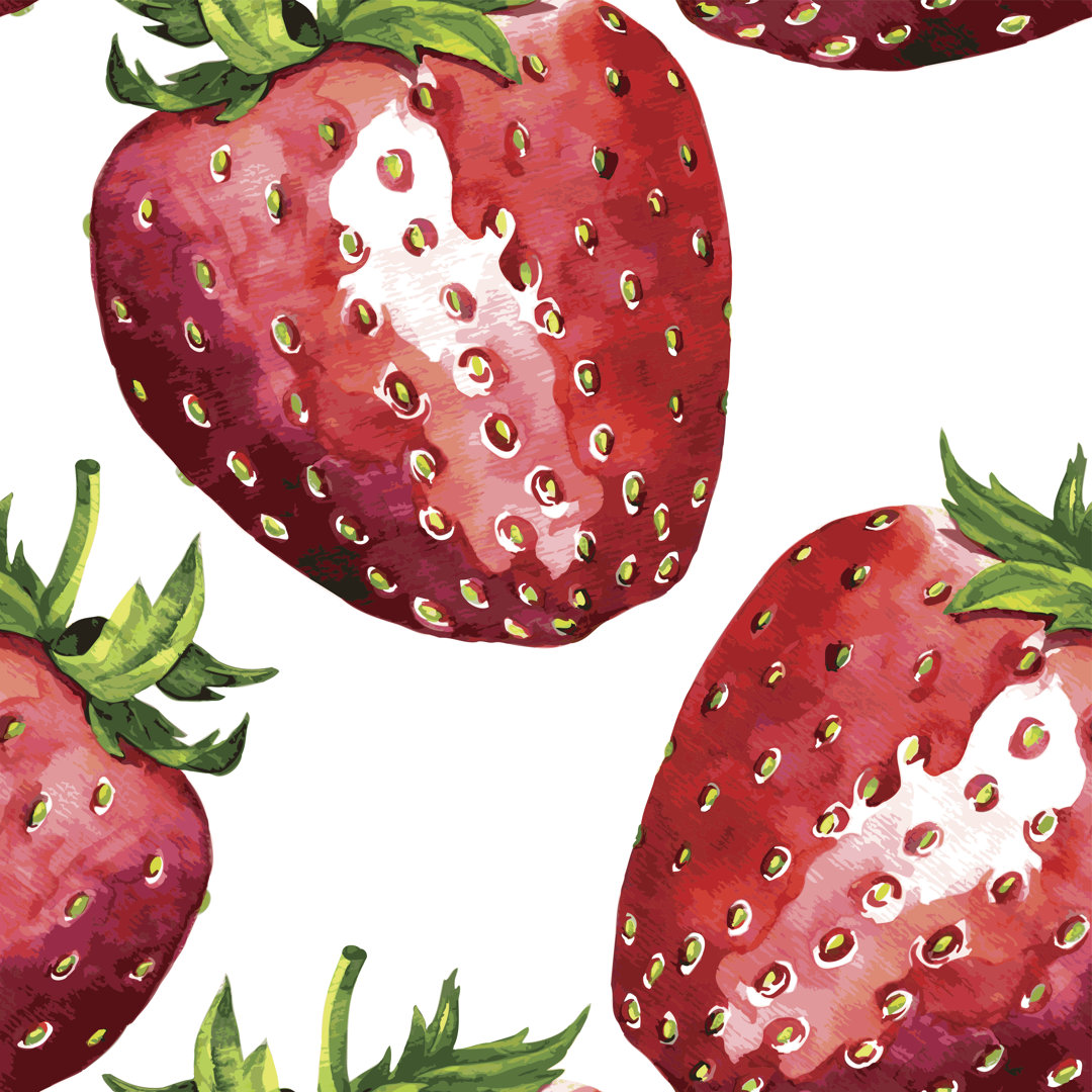 Strawberry Pattern von Unkown - Kunstdrucke auf Leinwand