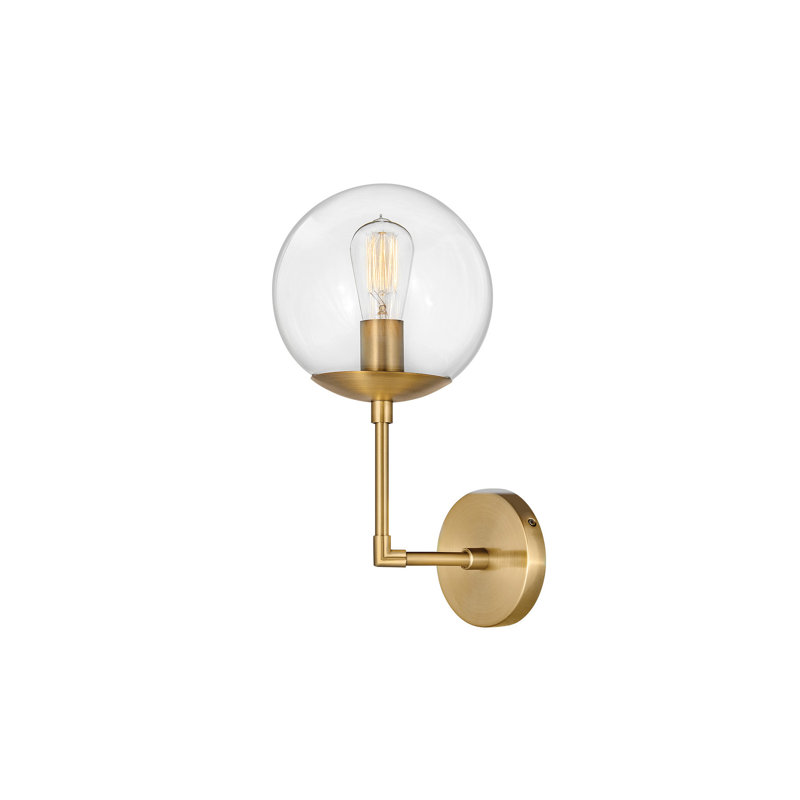 Applique murale à 1 lumière à intensité variable Warby, Laiton héritage