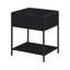 1 table d'appoint en métal 1 tiroir et 1 tablette ouverte en noir-1438075219