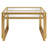 Rocco (Set of) Two 30" Glass And Steel Square Nested Coffee Tables-2100779302