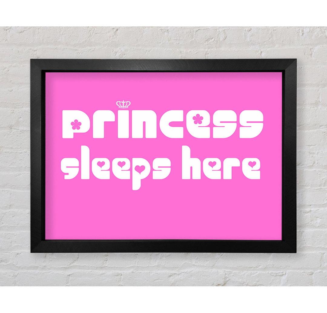 Gerahmtes Wandbild Princess Sleeps 2 in Rosa