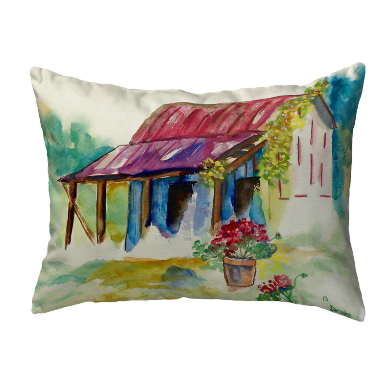 Coussin décoratif d'extérieur Barn and Geranium