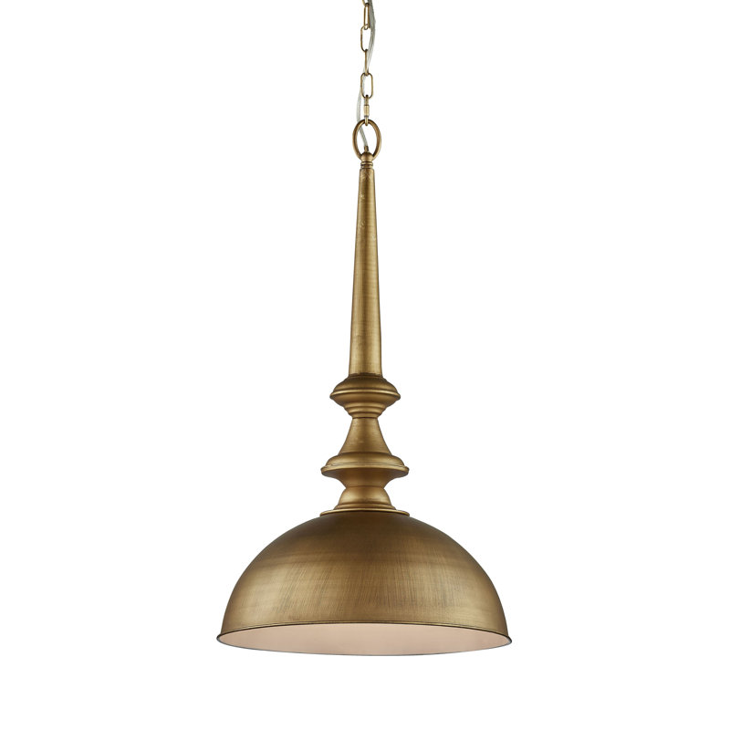 Hopper Metal Pendant Light, Antique Gold
