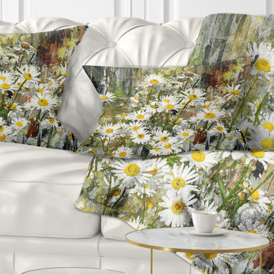 Floral Reversible Throw Pillow