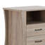 Table de chevet en bois avec 2 tiroirs et tablette ouverte Denker-111911812