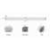 LEPOTEC 3Colors 64 LED with 10 Levels Brightness Plug in Under Cabinet Lighting