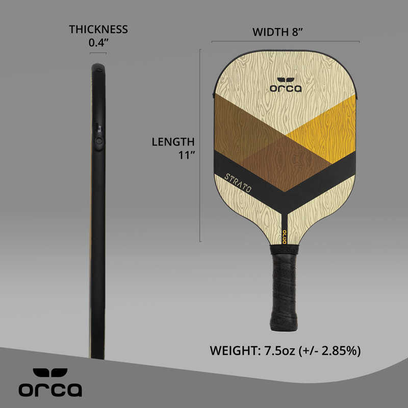 Palette de pickleball en fibre de verre Orca Pickleball Strato Performance Series - Palettes de pickleball Power Edition
