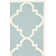 Rodgers Hand Woven Flat Weave Wool/Cotton Geometric Rug in Blue/Ivory
