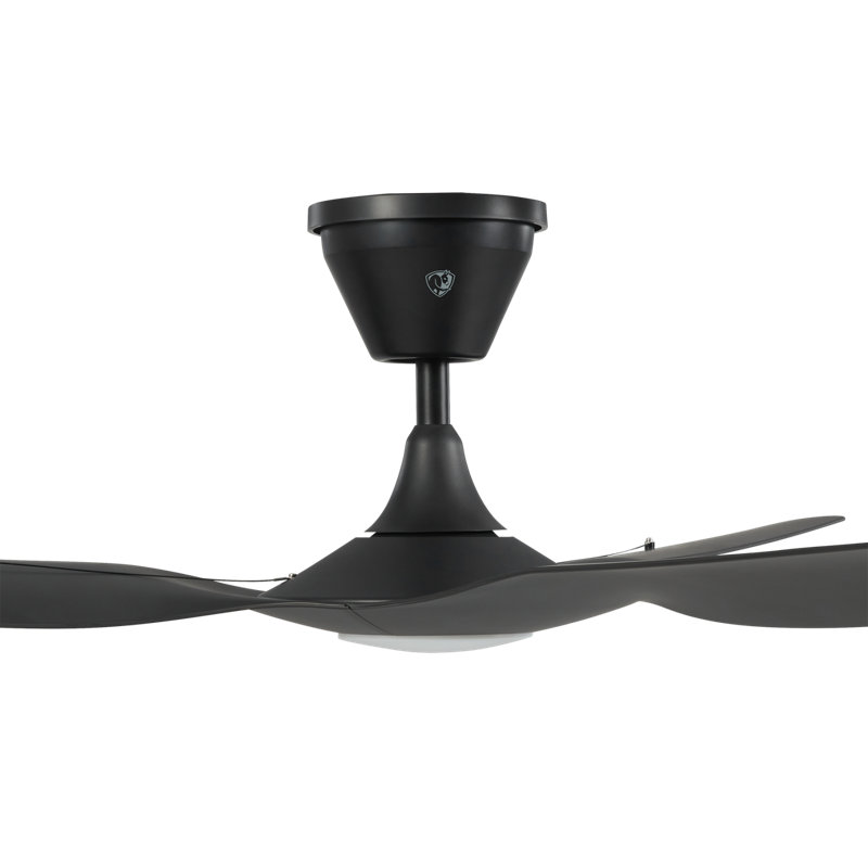 Haiku Coastal 3 - Blade Outdoor LED Smart Propeller Ceiling Fan with Remote Control and Light Kit Included, 52"